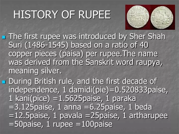 history of rupee