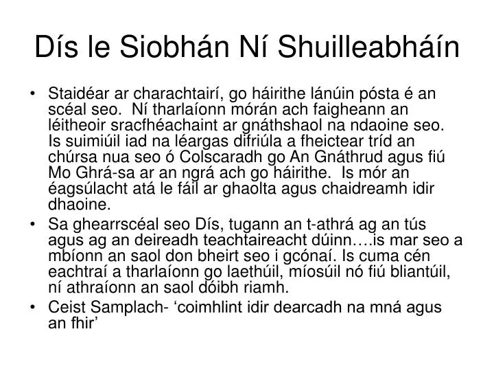 d s le siobh n n shuilleabh n