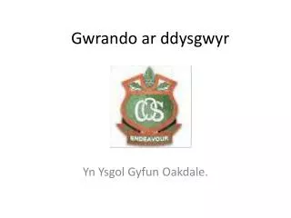gwrando ar ddysgwyr