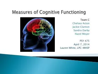 Measures of Cognitive Functioning
