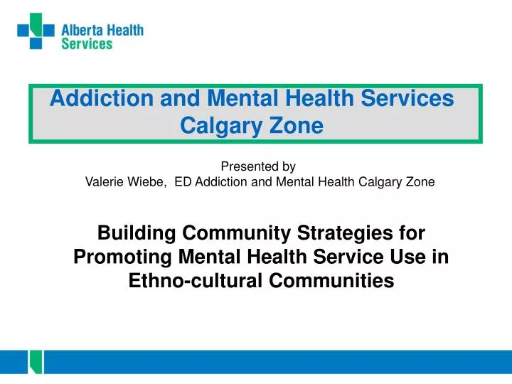 addiction and mental health services calgary zone