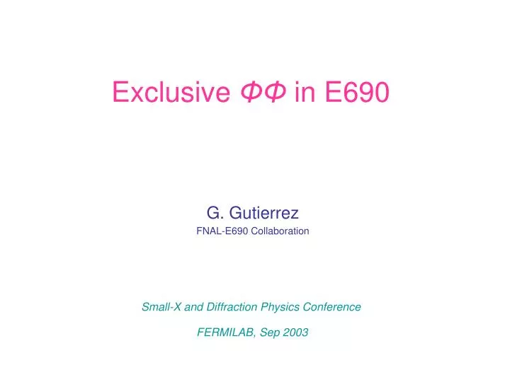 exclusive in e690