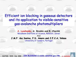 Efficient ion blocking in gaseous detectors and its application to visible-sensitive