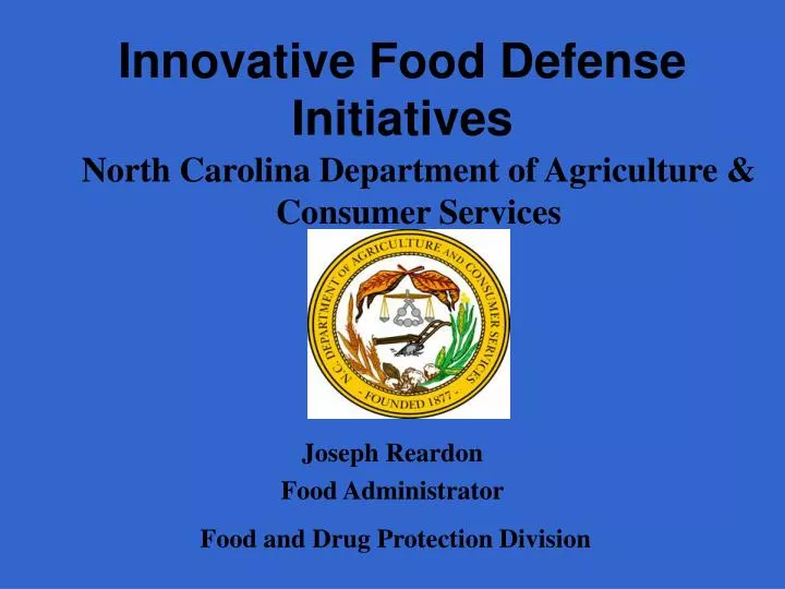 innovative food defense initiatives