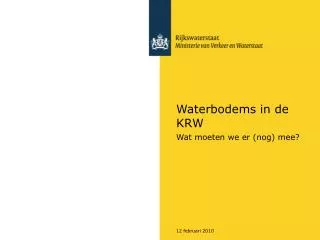 waterbodems in de krw