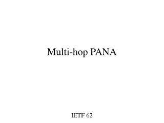 Multi-hop PANA