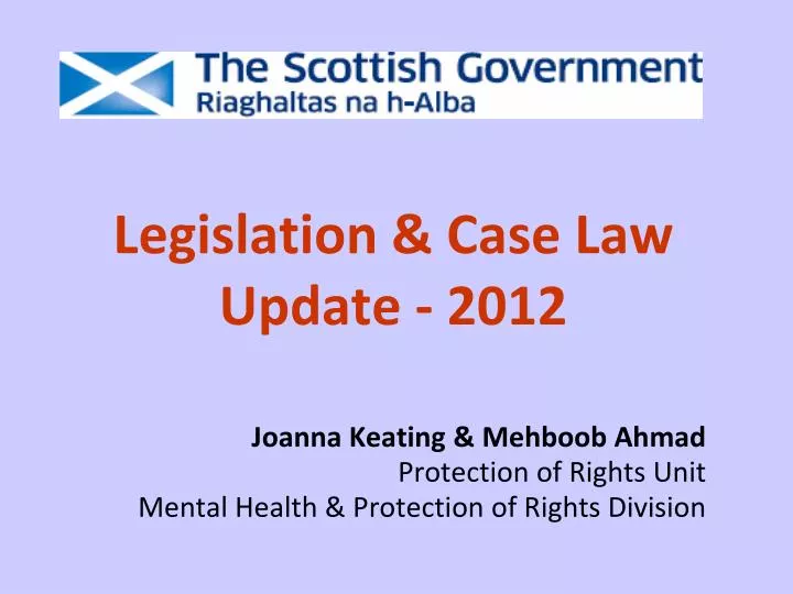 legislation case law update 2012