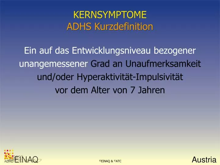 kernsymptome adhs kurzdefinition