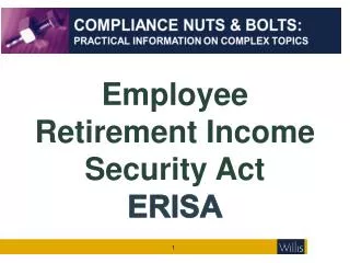 Employee Retirement Income Security Act ERISA