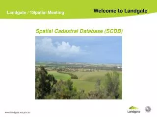 Spatial Cadastral Database (SCDB)
