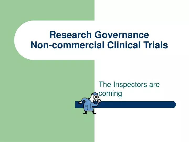 research governance non commercial clinical trials
