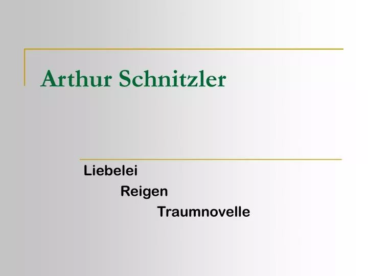 arthur schnitzler