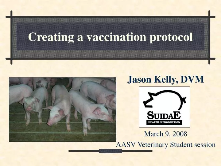 creating a vaccination protocol