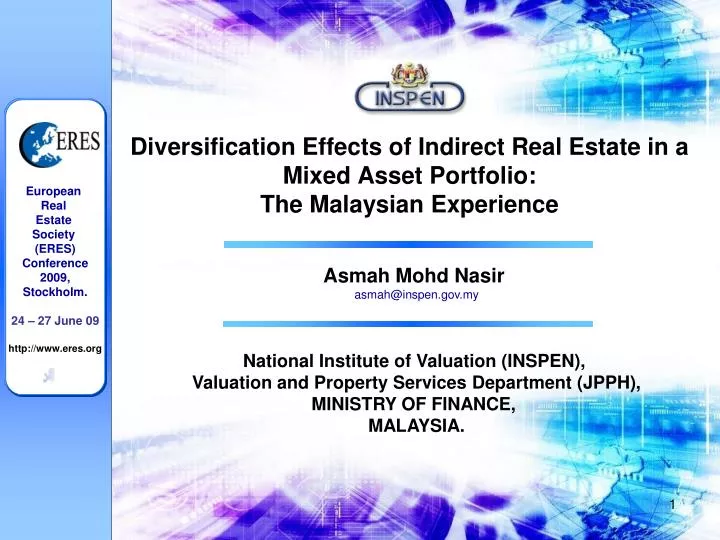 diversification effects of indirect real estate in a mixed asset portfolio the malaysian experience