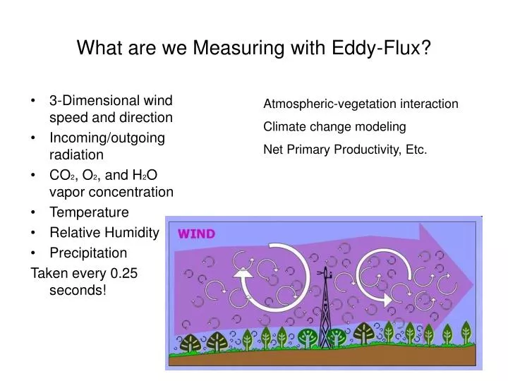 what are we measuring with eddy flux