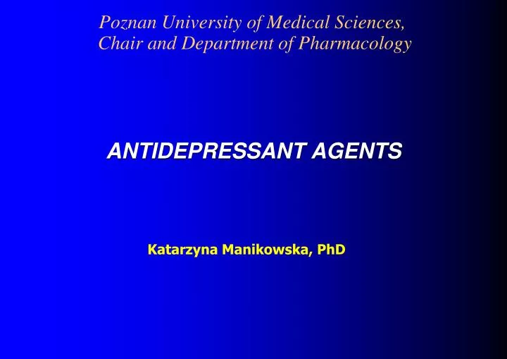 antidepressant agents