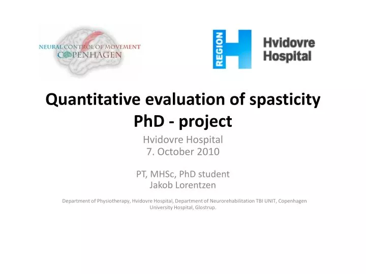 quantitative evaluation of spasticity phd project