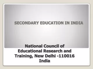 secondary education in india