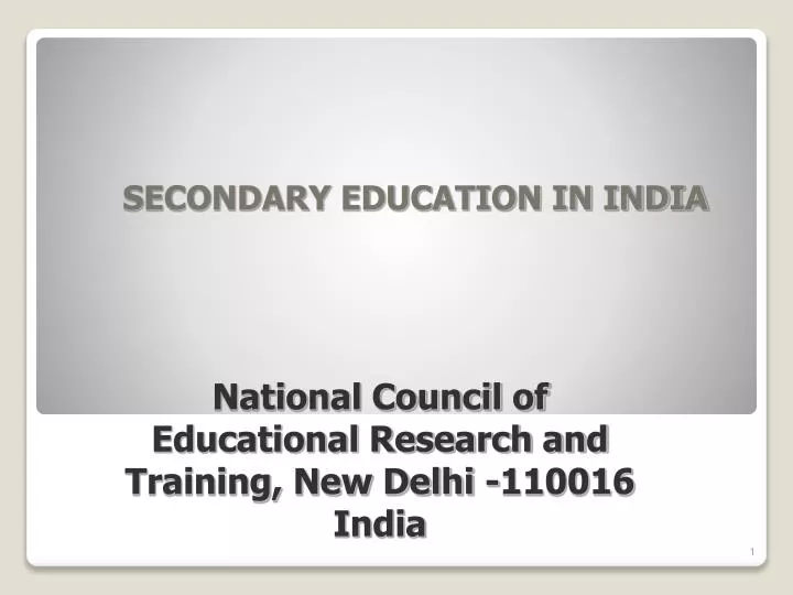 secondary education in india