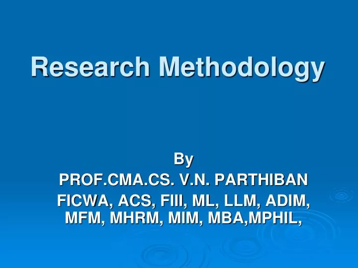 title of the paper research methodology