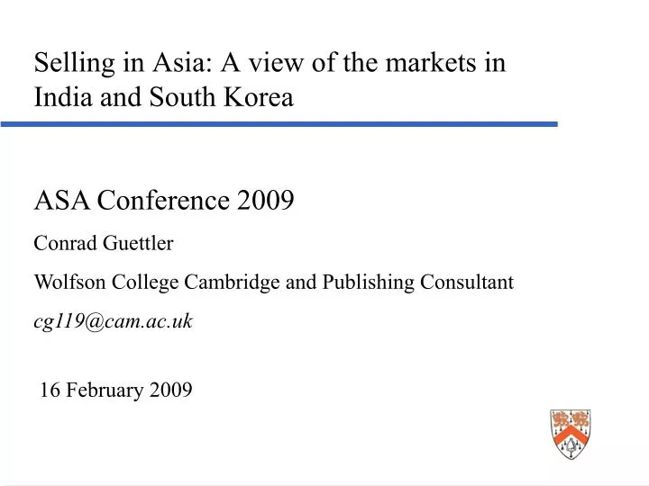 selling in asia a view of the markets in india and south korea