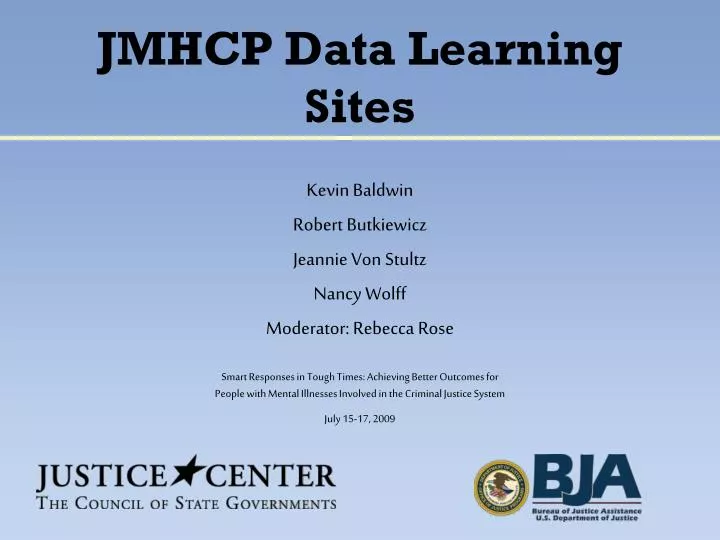 jmhcp data learning sites