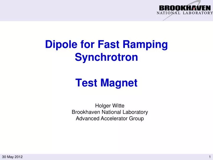 dipole for fast ramping synchrotron test magnet