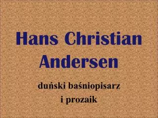 hans christian andersen