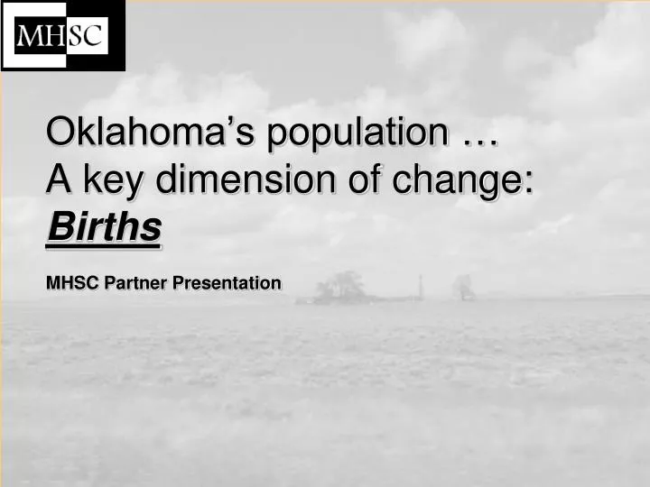 oklahoma s population a key dimension of change births