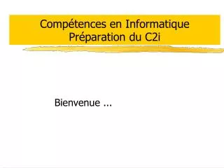 comp tences en informatique pr paration du c2i