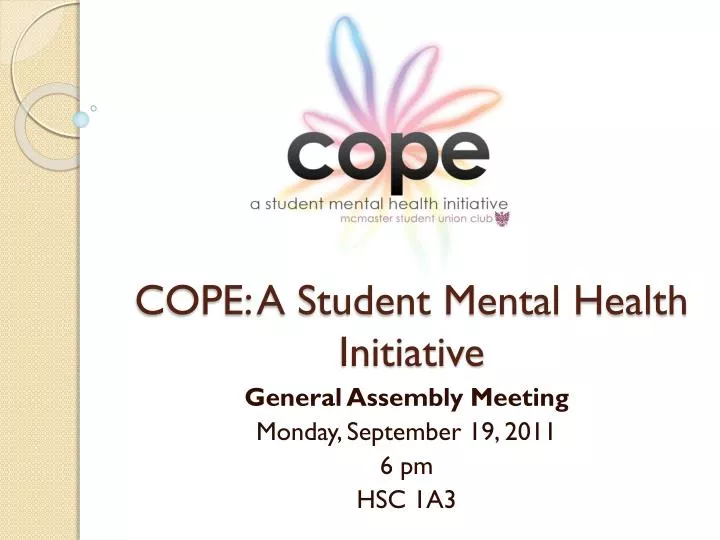 cope a student mental health initiative