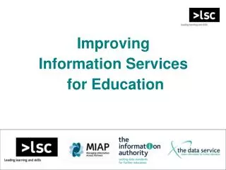 Improving Information Services for Education