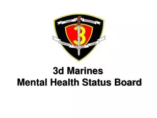 3d Marines Mental Health Status Board