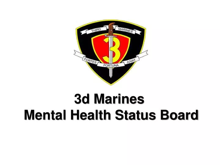 3d marines mental health status board