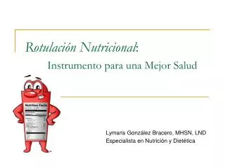 rotulaci n nutricional instrumento para una mejor salud