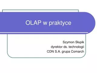 olap w praktyce