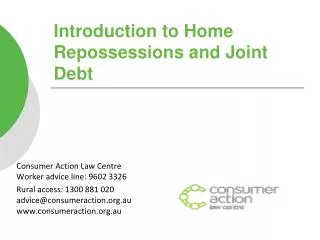 Introduction to Home Repossessions and Joint Debt