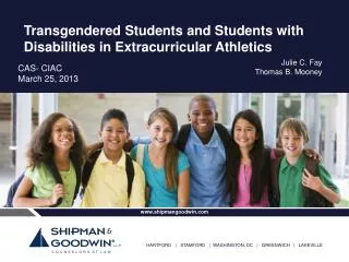 Transgendered Students and Students with Disabilities in Extracurricular Athletics