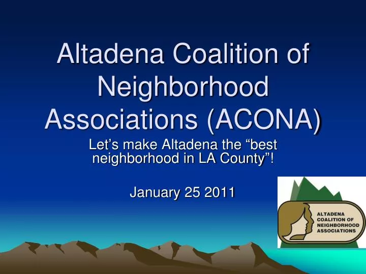 altadena coalition of neighborhood associations acona