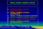MODEL-MODEL PEMBELAJARAN - slide 1