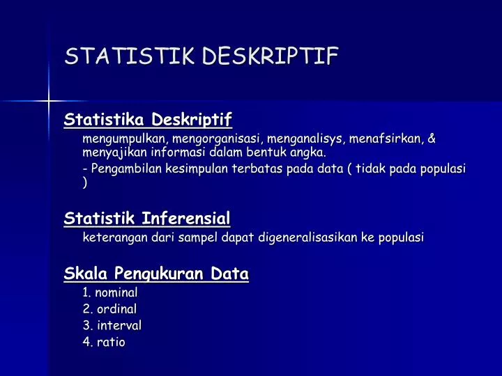 statistik deskriptif
