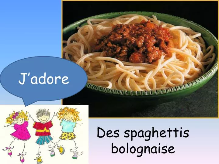 des spaghettis bolognaise