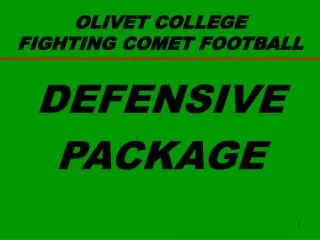 OLIVET COLLEGE FIGHTING COMET FOOTBALL