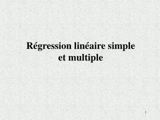 r gression lin aire simple et multiple