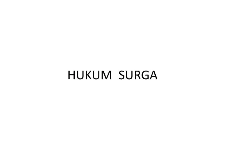 hukum surga