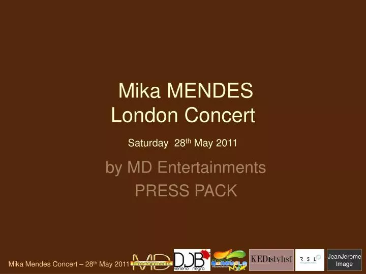 mika mendes london concert saturday 28 th may 2011