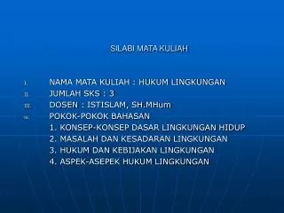 silabi mata kuliah