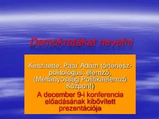 demokrat kat nevelni
