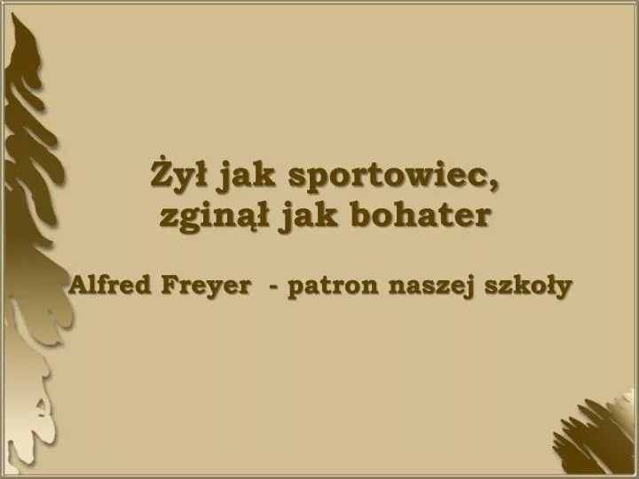 y jak sportowiec zgin jak bohater