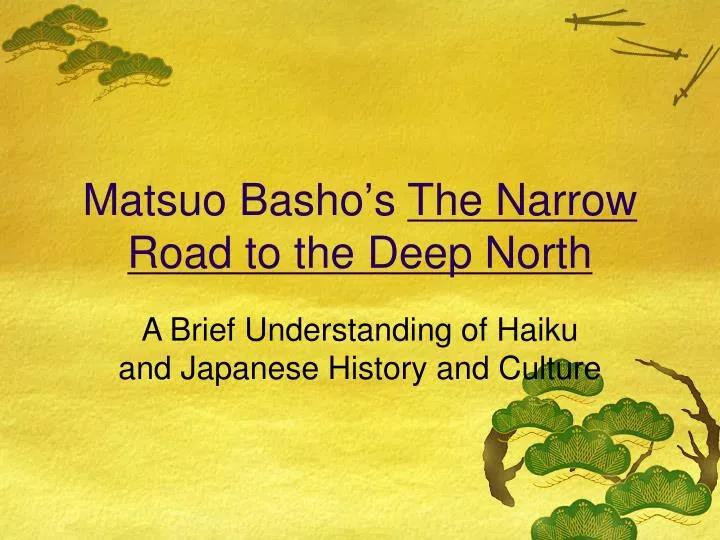 matsuo basho s the narrow road to the deep north